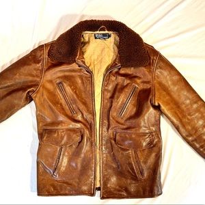 Polo Ralph Lauren Iconic Leather Bomber Jacket